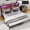 Brown, variant on Anyhave Queen Size Bed Frame with Headboard, Metal Platform Bed with LED Lights and Charging Station, Under Bed Storage, No Box Spring Needed, Drak Gray