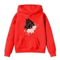 thumbnail image 4 of RMGVDSD Hoodies for Girls Kids Horse Print Long Sleeve Hooded Sweatshirts Back To School Graphic Pullover Tops Fall Winter Clothes Holiday Clothes 4-5 Years, 4 of 4