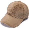 thumbnail image 1 of LinYooLi Plush Baseball Cap for Women Faux Rabbit Fur Sports Hat Warm Fluffy Winter Hat 2022, 1 of 5