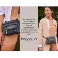 thumbnail image 2 of Baggallini Bolso bandolera pequeño con triple cremallera para mujer - Riñonera convertible de 8x6 pulgadas - Ligero resistente al agua, 2 of 5