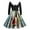 B-Blue, variant on Christmas Hepburn Dress for Ladies Vintage Winter Xmas Dresses Oversized Long Sleeve Y2k Essential Snowflake a Line Dress 2025 V Neck Santa Dress(Khaki,M)