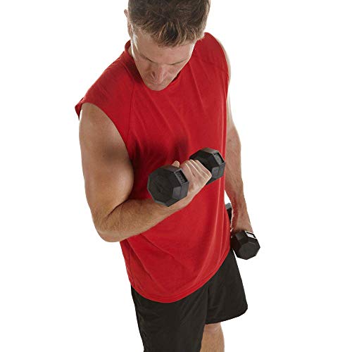SPRI Deluxe Rubber Dumbbells - 12Lb