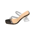 thumbnail image 2 of Taylonsss Women's Trendy Transparent Strap High Heel Sandals with Crystal Thick Heel Breathable PVC for Spring Summer Casual Outdoor Wear Large Size Comfortable Fashion, 2 of 9