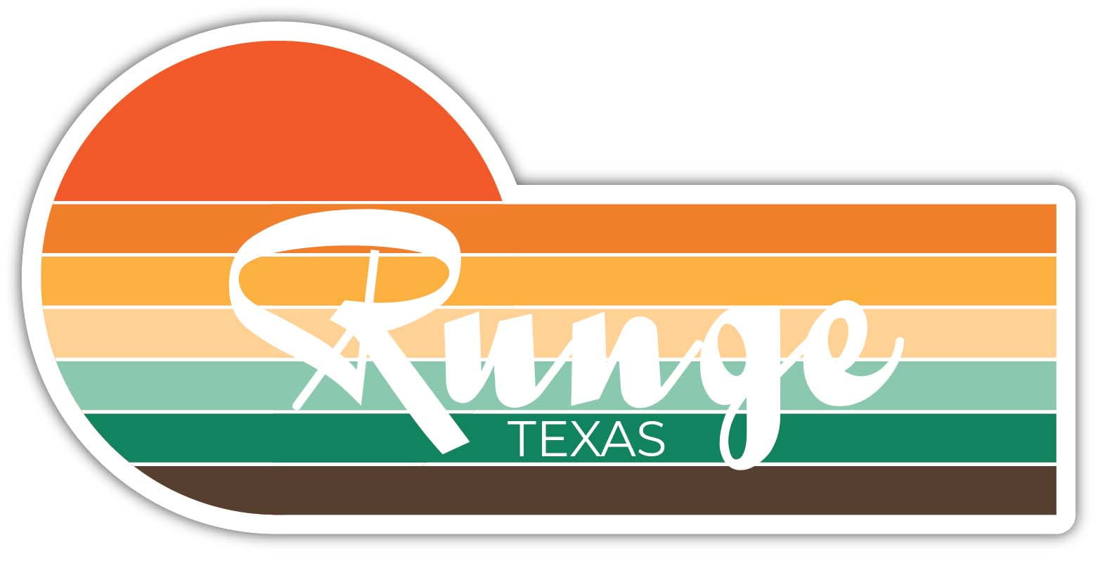 Runge Texas 2511 x 2.25 Inch Fridge Retro Vintage Sunset City