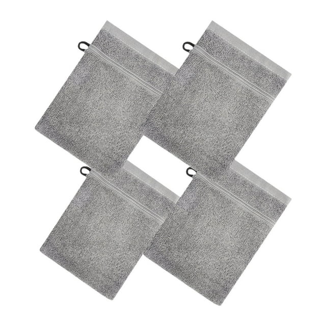 simhoa 4 Pieces Bath Mitts Absorbent Soft Body Wash Mitts for Body Bathroom Kitchen Style A