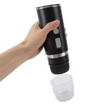 Coffee Cafetière électrique portable avec fonction de chauffage 15 Bar Car Machine à café Compatible avec Capsules de café Ground Café pour Voyage Camping Home