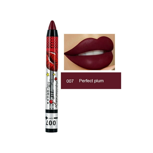 12-color Nude Series Velvet Matte Lipstick, Pencil Waterproof Long