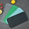 thumbnail image 4 of Drain Mat Silicone Multiple Usage Heat-resistant Anti-skid Easy Cleaning Leakproof Kitchen Counter Sink Bar Bottle Cup Dish Drying Mat, 4 of 10