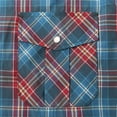 thumbnail image 4 of Coevals Club Mens Pearl Snap Plaid Western Cowboy Button Up Short Sleeve Shirts Red Blue White 32 3X-Large, 4 of 7