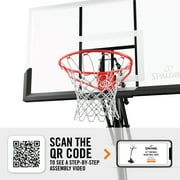 Spalding 54-Inch Portable Basketball Hoop with Shatter-Proof Polycarbonate Backboard, Adjustable ExactaHeight System & Pro Slam Rim-Outdoor Play