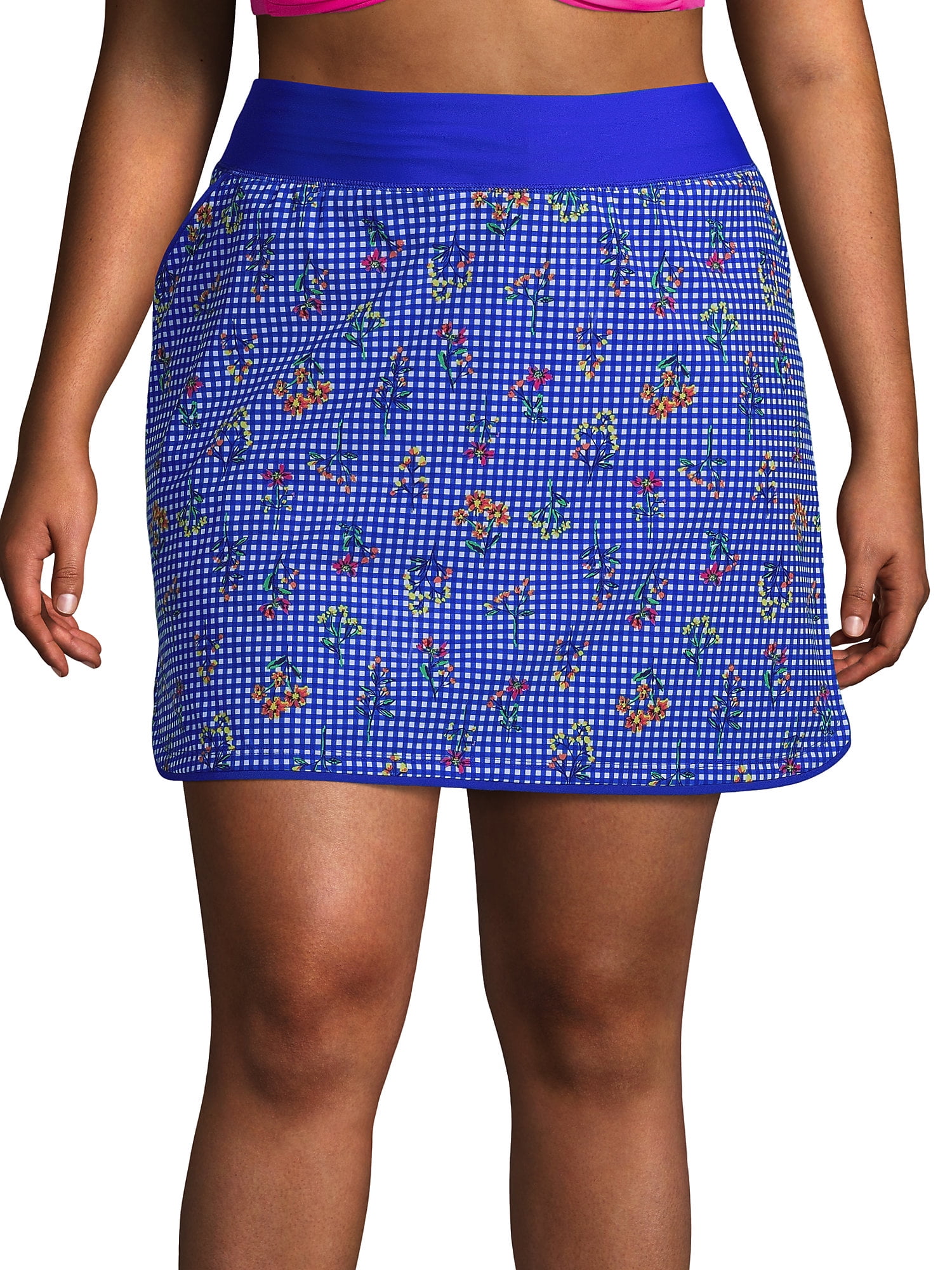 Lands' End Women's Plus Size Quick Dry Elastic Waist Active Board Skort