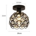 thumbnail image 4 of Lámpara De Techo Industrial Moderna Cristal Metal Hierro 20 Cm, Iluminación Interior Lámparas De Techo Pantalla Blanca - Blanco, 4 of 6