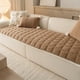 thumbnail image 5 of Cojín de sofá de felpa gruesa | Tejido de terciopelo antideslizante | 70 x 120 cm | Beige, marrón, gris y caqui | Protector decorativo moderno | Resistente al desgarro, lavable, ultrasuave, 5 of 6