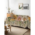 thumbnail image 3 of Vintage Daisy Floral Couch Cover, Spring Flowers Botanical Leaves Rustic Sofa Cover Blanket for 3 Cushion Couch, Sectional Sofa Slipcover Furniture Protector for Living Room Bedroom 71''x134'', 3 of 9