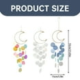 thumbnail image 3 of Household Wind Chimes, Ongmies Seashell Wind Chimes Outdoor Small Wind Chimes Unique Handmade Natural Seashell Wind Chimes for Outside, Wind Chimes, 1X Moon Shell Wind Chime, 3 of 7