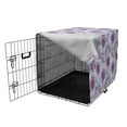 thumbnail image 3 of Nature Dog Crate Cover, Water Liliy and Dragonfly Patterns Garden Theme Illustration Wildlife, Easy to Use Pet Kennel Cover for Medium Large Dogs, 35" x 23" x 27", Pale Blue Pale Purple, by Ambesonne, 3 of 6