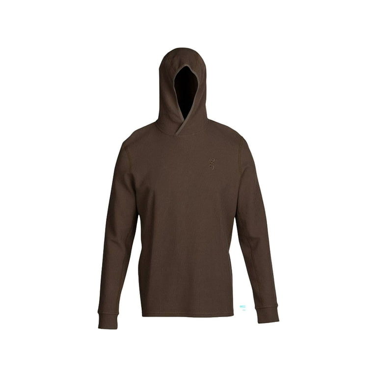 Browning Men's Waffle Knit Hoodie Major Brown Medium