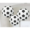 thumbnail image 2 of Amscan White 9.5" Round Shaped Paper Party Lanterns & Hanging Pom Poms, 2 of 4