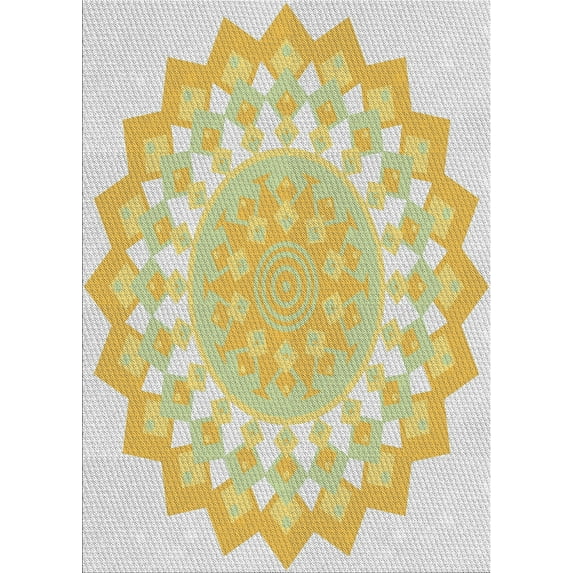 Ahgly Company Indoor Rectangle Patterned Copper Green Novelty Area Rugs, 8' x 12'