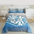 thumbnail image 2 of jejeloiu Gymnastic Sports Bedding Comforter Set,Chic Glitter Print Twin Comforter Sets,Blue White Bedding Set For Girls Kids,Ultra Soft Home Decor Reversible,2pcs, 2 of 8