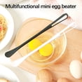 thumbnail image 3 of HCBY 2-in-1 Mini Kitchen Whisk Spatula Combo, 8.7in Multifunctional Manual Egg Beater, Black Plastic Stirrer for Baking Sauces Marinades, 3 of 5