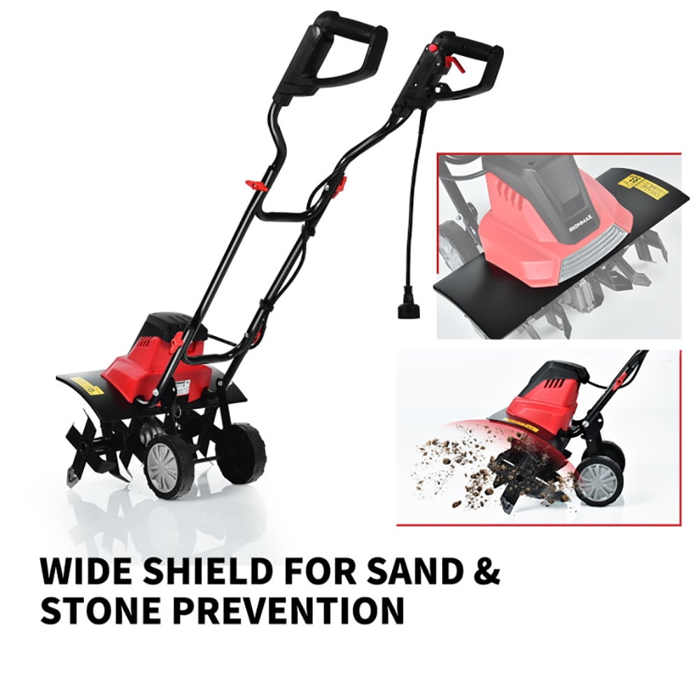 Barara King 17-Inch 13.5 Amp Corded Electric Tiller and Cultivator 9-Inch Tilling Depth