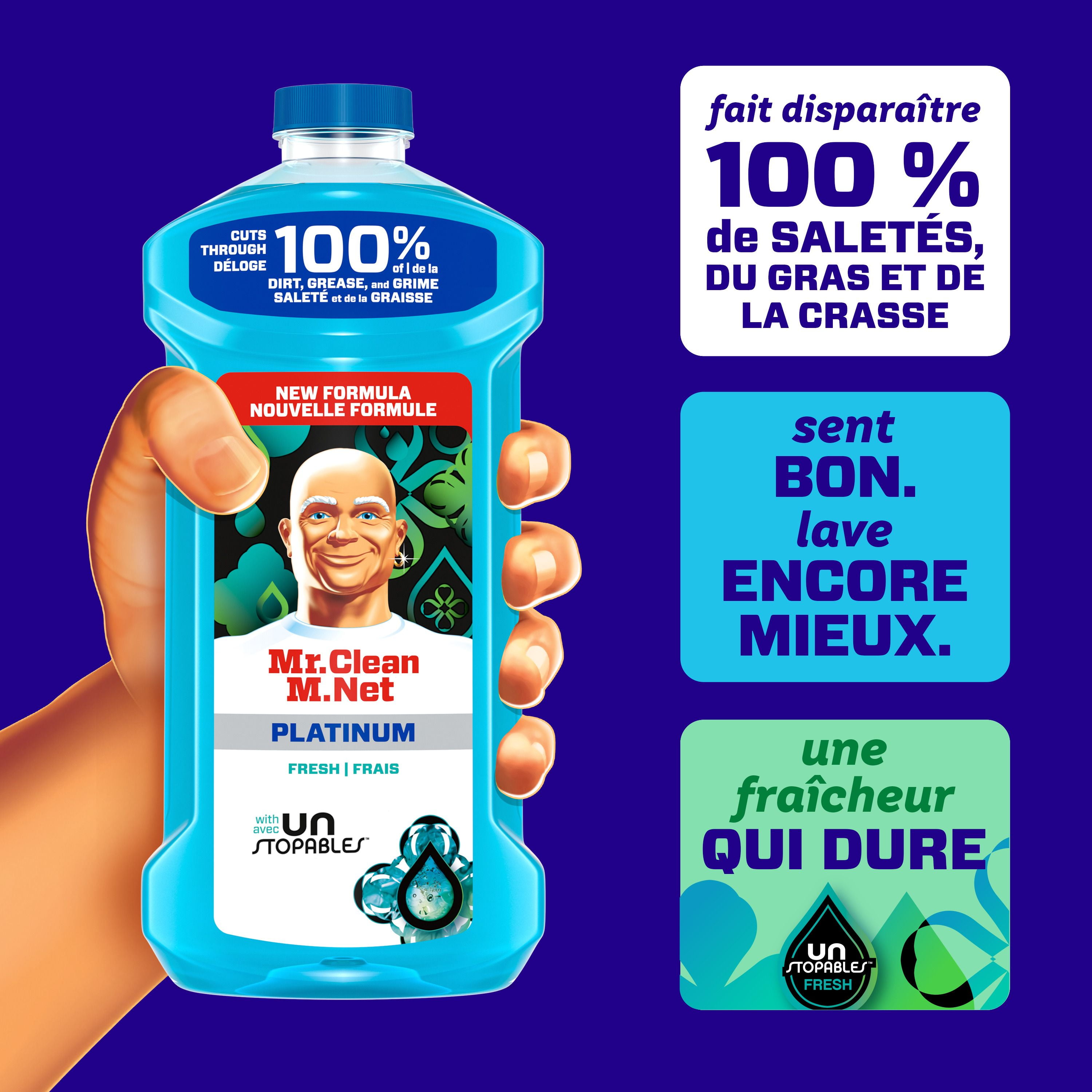 Mr. Clean All Purpose Cleaner, Floor Cleaner, Mop Soap, Cleaning Liquid, Unstopables, 1.21L, 1 Pack