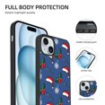 thumbnail image 4 of Funda navideña para iPhone 15, a prueba de golpes, con PC y TPU para cámara dual., 4 of 8