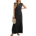 thumbnail image 2 of Spring Maxi Dresses for Women 2026 Sleeveless Crewneck Dress Loose Fit Casual Sundress Classic Dressy Outfits Elegant Trendy Jumpsuit Summer Beach Dresses for Women, 2 of 7