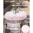 thumbnail image 4 of Aqua Boho Outdoor Tablecloth - 60 Inch Round Dining Table Cover, Vintage Floral Contemporary Art Waterproof Outdoor Table Cloth with Umbrella Hole & Zipper for Picnic/Patio/Party, 4 of 5
