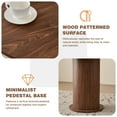 thumbnail image 7 of 31.5" Round Dining Table for 2, Modern Small Pedestal Kitchen Table, Space Saving, for Apartment Dining Living Room. Brown, 7 of 7