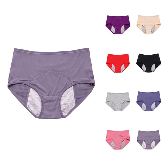40 To 150KG Plus Size L To 8XL Pants Leak Proof Before And After Menstruation Medium To High Waisted Aunt's Sanitary Pants Underwear For Women