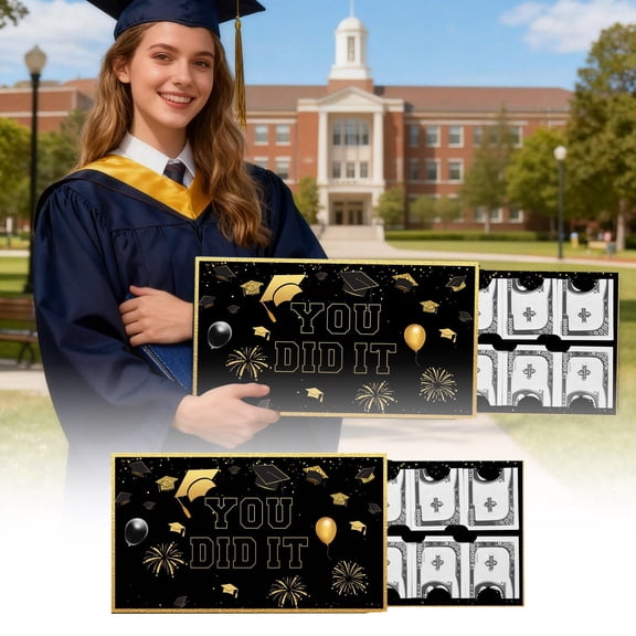 Class of 2026 Graduation Money Holder Gift Card Holder with Envelopes Oversized Surprise Graduation Gift for Her Him High School College Grad Party Supplies Jumbo Funny Money Holder for Cash