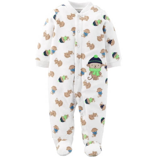 Newborn Baby Boy Microfleece Sleep N Play