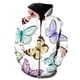thumbnail image 1 of Sudaderas con estampado de mariposas de dibujos animados exquisitos, sudaderas con cremallera estilo Harajuku para hombre y mujer, moda informal y genial., 1 of 6