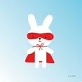thumbnail image 2 of Kelle, Ann 12x12 White Modern Wood Framed Museum Art Print Titled - Rabbit Super Hero, 2 of 4