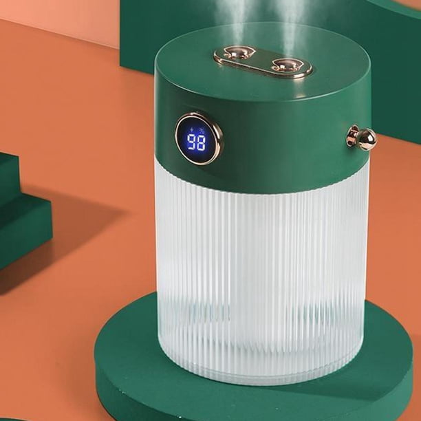 Humidificador portátil con pantalla inteligente, purificador de niebla de cristal, difusor de aceite esencial de Yoga, 650ml para coche, habitación, h Energía de batería verde Colco Humidificador ultrasónico