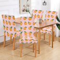 thumbnail image 2 of Yayeee 4 Pack Dining Chair Covers Stretch Parson Chairs Slipcovers Seat Protector, Cute Oranges, 2 of 6