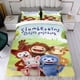 thumbnail image 4 of Slumberkins Conjunto de sábanas temático, trío de piezas, cómodo y amigable con la piel, diseño único, regalo de decoración para el hogar para familiares, amigos y fans,140cm *210cm, 4 of 6