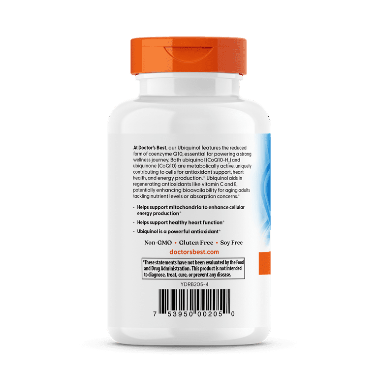 Doctor's Best Ubiquinol with Kaneka Q10, 100mg, 60 Sgels