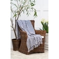 thumbnail image 5 of Navy/Natural Gingham Check 50" X 60" Throw Blanket, 5 of 7