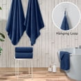 thumbnail image 3 of Beartech 8 Piece Microfiber Bath Towel Set ,2 Oversized Bath Sheet,2 Hand Towels,4 Washcloths, Extra Large, Soft & Less Lint Bathroom Towels Highly Absorbent Quick Dry Towels-Navy Blue, 3 of 8
