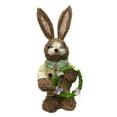thumbnail image 4 of Estatuilla de tejido de paja, modelo de Animal Artificial, escultura, estatua de , decoración de Pascua, muñeca para cocina, mesa de Estilo B Soledad Estatuilla de conejito, 4 of 10