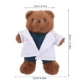 thumbnail image 2 of PAMINGONO Brown Stuffed Doctor Bear with Plush Fabric Perfect for Birthday Party Favors, 2 of 8