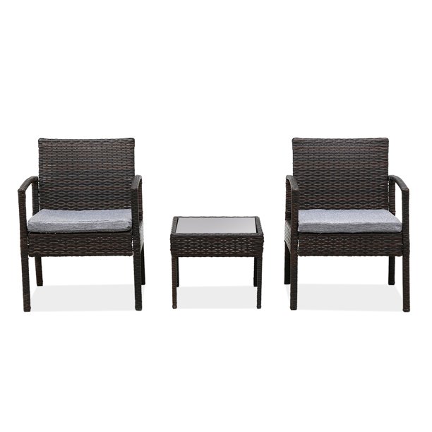 3pcs Patio Deck Set 3 Piece Rattan Furniture Outdoor With Weather Resistant Cushions Tempered Glass Tabletop Conversation For Garden Pool Backyard S04 Com - Replacement Seat Cushions For 3 Piece Outdoor Patio Furniture Set 3pcs Patio Deck Set 3 Piece Rattan Furniture Outdoor With Weather Resistant Cushions Tempered Glass Tabletop Conversation For Garden Pool Backyard S04 Com - Replacement Seat Cushions For 3 Piece Outdoor Patio Furniture Set