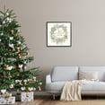 thumbnail image 2 of Warm Christmas Greetings Beach Shells Themed Wreath Coastal Graphic Art Framed Art Print Wall Art, 2 of 7