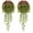 Green, variant on 2 Pcs Green Artificial Hanging Vines, 30.7" Fake Wall Trailing Plants Faux Cascading Greenery with Flexible Wire Stems for Outdoor Porch Garden Decor, No Basket