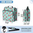 thumbnail image 3 of Zipper Binder with Shoulder Strap 2 inch 3 Ring Waterproof File Folder Organizer Bag 500 Sheet Watermelon Popsicle Pattern, 3 of 8