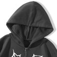 thumbnail image 4 of Lilgiuy Womens Heart Print Gothic Style Long Sleeve Hoodlies Zipper Thermal Hoodie With Cropped Zip Up Women Coat Winter Fashion 2022, 4 of 5