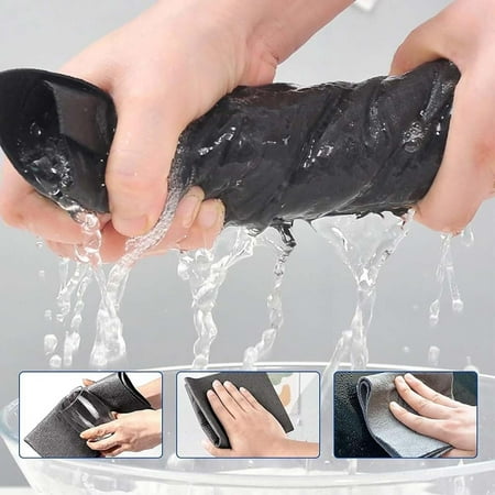 

airpow Microfiber Cleaning Cloth Cloth Kitchen Dish Towel Household Absorbent Cleaning Lint-free Non-stick Oil Department Store Daily Use Wholesale Lazy Rags on Clearance